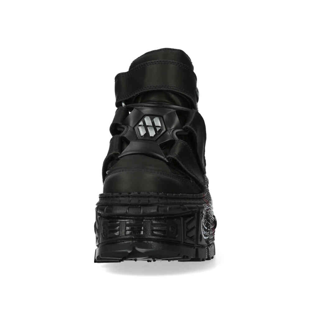 New Rock - M-WALL009-C12 Plattformstiefel - Schwarz